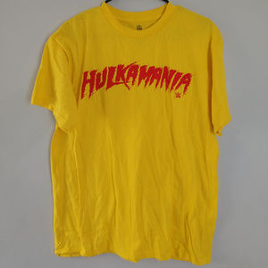 WWE Hulkamania Hulk Hogan Yellow Wrestling Shirt